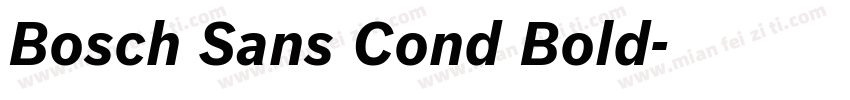 Bosch Sans Cond Bold字体转换